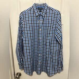 Banana Republic Blue and White Plaid Shirt